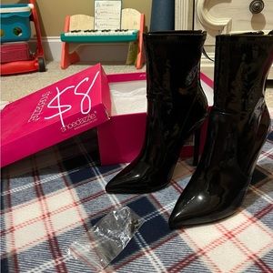 PVC Black booties